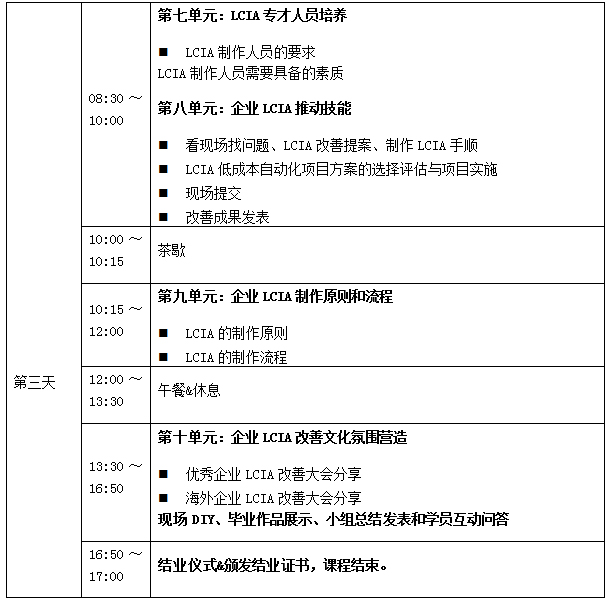 2018年12月份LCIA低成本自動化課程招生啦！