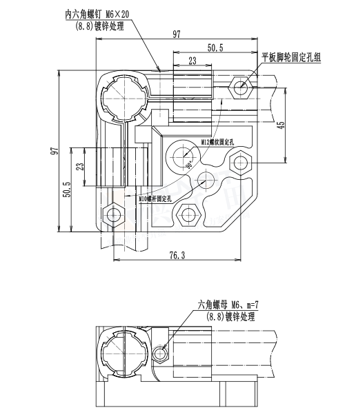 多功能加強(qiáng)底座尺寸圖 多功能加強(qiáng)底座尺寸圖