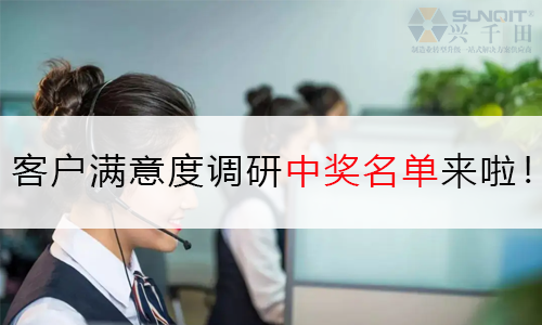 興千田問卷調(diào)查 | 中獎(jiǎng)名單來嘍！